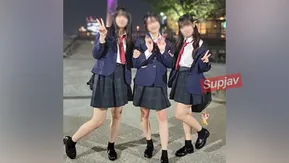 FC2PPV 4079839 女子校の仲良し3人組。4P全員中出し