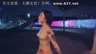 Nude walking in hotel exposed on street