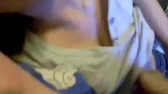 A couple took a selfie while having sex, showing their faces perfectly. The guy said I was recording, but the girl got even more excited.