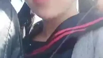Part 3 of a very slutty young woman with twin tails - Riding a motorcycle outdoors on the roadside to have sex and lick her JJ from behind - she talks a lot and is very tempting