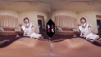 [VR] Seven m'a fait une pipe en secret avec une réflexologie de femme de chambre non coupante