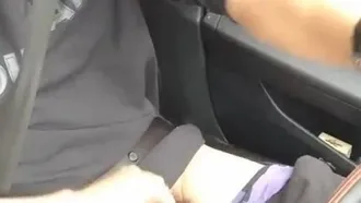 A slutty couple is having sex in an outdoor car while driving, touching their JJ in the back seat, riding and having sex. It's very tempting. If you like it, don't miss it.