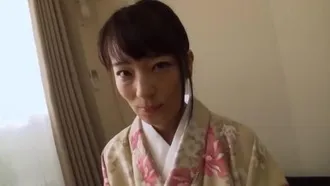 1pon _ Юкари Аяка Красавица в японской одежде, которая ест слишком много мяса