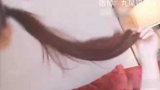 Genki Xiaonaine Fox M de nove caudas Pay View roupa de empregada rosa
