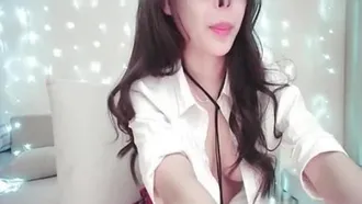 UT slut goddess Peiqi (little FUN) student outfit sexy black stockings one on one