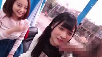 マジックミラー号 友達同士の女の子がシェアチ○ポWフェラチオ体験