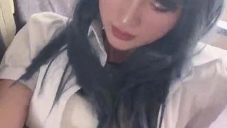 L'ultimo bellissimo scatto privato dell'LP del valore di 128 yuan di un famoso fotografo - Wild A'Zhu sull'aereo, top model di frutti di mare Mei Bao scatto privato originale 42P ad alta definizione 1080P originale senza filigrana (2)