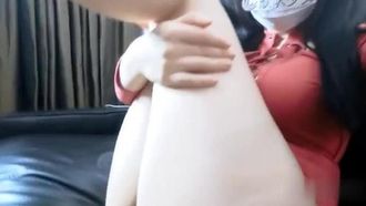 어린아이 같은 얼굴과 큰 가슴의 대표주자! 함대 소녀는 꽉 짜여진 스웨터를 자르고 ... 구멍에서 큰 가슴이 튀어 나옵니다 1