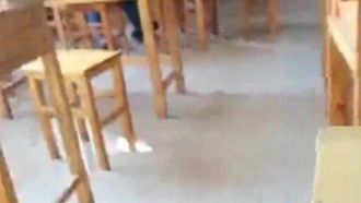 Musterschülerprivileg? Der Klassenkamerad in der Selbstlernklasse lernt fleißig ... aber die Lehrerin lutscht heftig an seinem Schritt! Nehmen Sie es tief und spucken Sie es leicht aus, es ist salzig und feucht