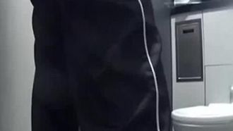 An external website leaked that a camera was secretly placed under the wash basin in the women's restroom of an office building and secretly filmed beautiful women peeing. There are several beauties with lots of hair down there, which is exciting to watch - 1