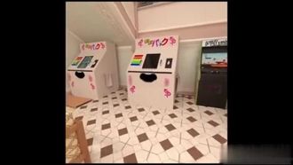 Wunderschöne 3D-Lolita in Hitze im Badezimmer der Bibliothek