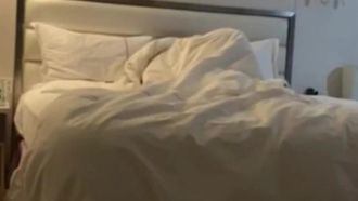ホテルで同僚の男性とセックスする美人若妻が盗撮されて流出 嬉しすぎて旦那に電話しちゃった～。