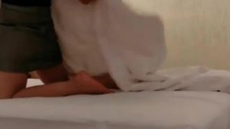 The real record of Xiao Ma's brave trip to the red light district~ He made an appointment with a good-looking girl to have sex in a room, and he was really good at having sex from the bed to the bathroom~