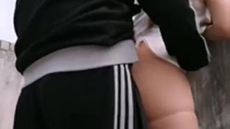 Das Selfie eines Paares ist durchgesickert! Die einheimische Studentin liebt Sex nur auf dem Balkon