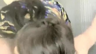 美臀騷女旗袍黑絲高跟鞋啪啪誘惑，開檔絲襪翹屁股手指扣弄