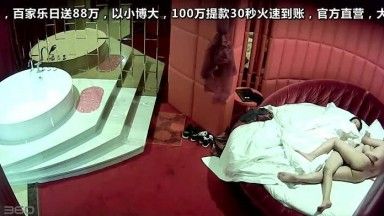 情趣酒店水滴摄像头盗拍猥琐中年和长发高挑美女开房啪啪玩的花样还挺多的1