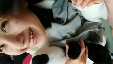 Cute girlfriend lets her mouth be filled as soon as she sleeps