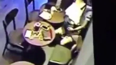 Couple having sex in a cafe in broad daylight