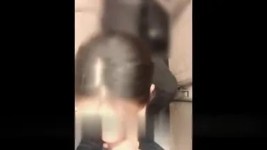 The most powerful high-speed railway oral cum swallowing selfie (with gesture verification)