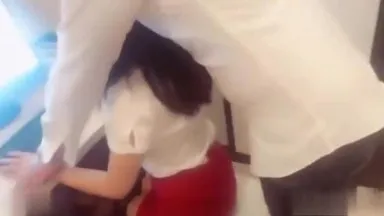 Taiwanese female secretary tries her best to lure her boss into wearing clothes in order to be promoted to manager