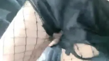 (Avove) Wearing fishnet stockings, having sex in a car on the side of the road in broad daylight and finally having a blowjob