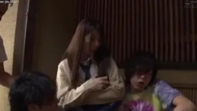 During a school trip, my childhood friend, who I was planning to confess to, caught the attention of a group of sluts who happened to be staying at the same inn, and ended up being used as a sex toy by Rena Aoi.