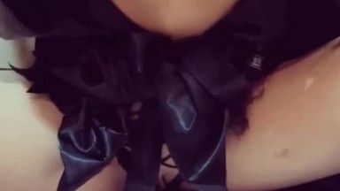 Masusuyo-black pajamas, suspenders and stockings 02.wmv