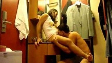 A particularly interesting couple fucks on a chair behind the living room door. Various positions are stimulating and sexy. The screams are lewd and real. The dialogue is in Mandarin.