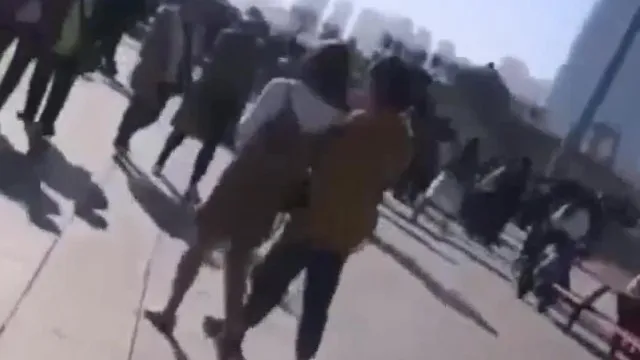 东北口音长得像谢娜的女主播在游乐园吃着撸串玩露出反正我看着也是直接撸
